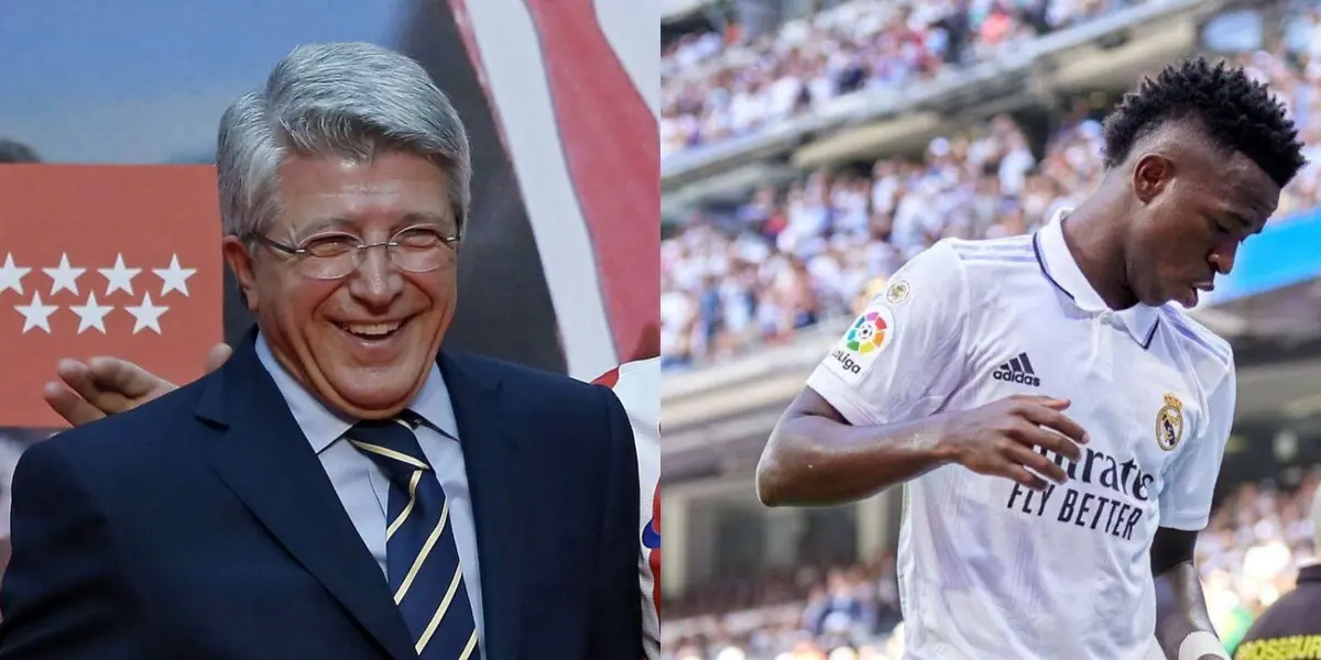 El presidente de Real Madrid contó qué hará si el brasileño marca y baila en el Cívitas Metropolitano
