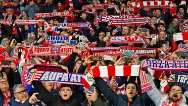 Esto es Atlético de Madrid, locura de los hinchas Colchoneros en Giuseppe Meazza