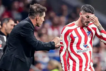 De Paul todavía no regresó a Madrid para empezar a ponerse a las órdenes de Simeone y se lo vió envuelto en una polémica