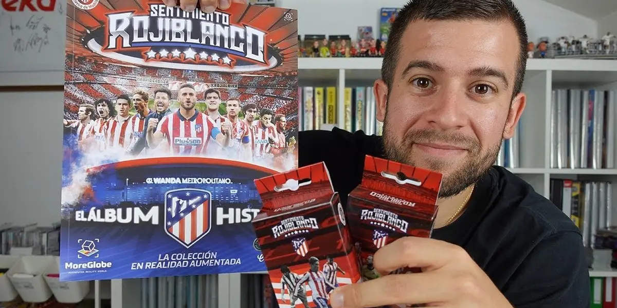 El álbum Sentimiento Rojiblanco repasa toda la historia de Atlético de Madrid en una novedosa colección que se transmite de padres a hijos