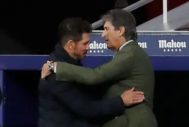 El entrenador chileno de Betis el Ingeniero Manuel Pellegrini nunca le ganó al director técnico argentino Diego Cholo Simeone en el Atleti