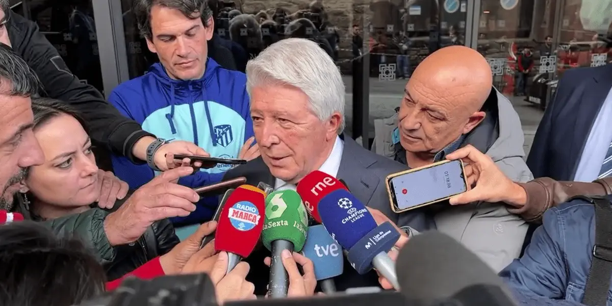 El presidente de Atlético de Madrid se enojó con la prensa en Portugal porque cree que la economía es un tema de la dirigencia 