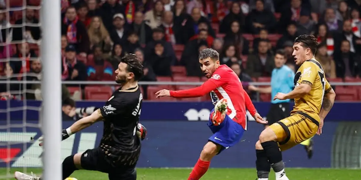 En un partido disputado, Atlético de Madrid y Rayo igualan en la primera mitad