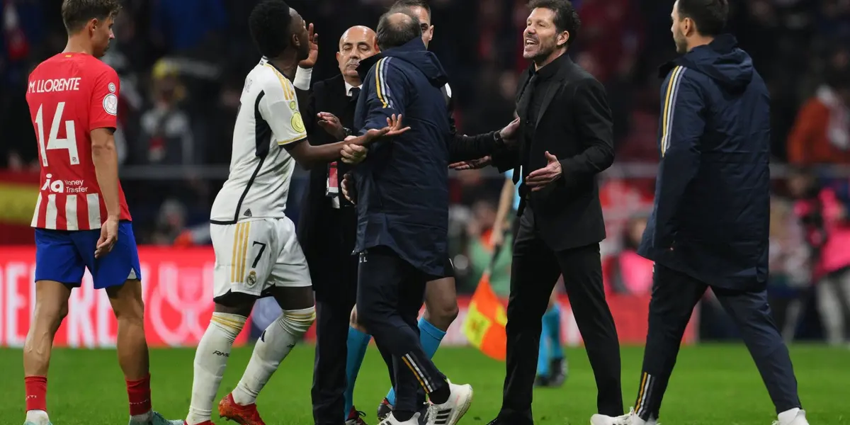 No solo De Paul, la contundente respuesta de Simeone a Vinicius en el derbi